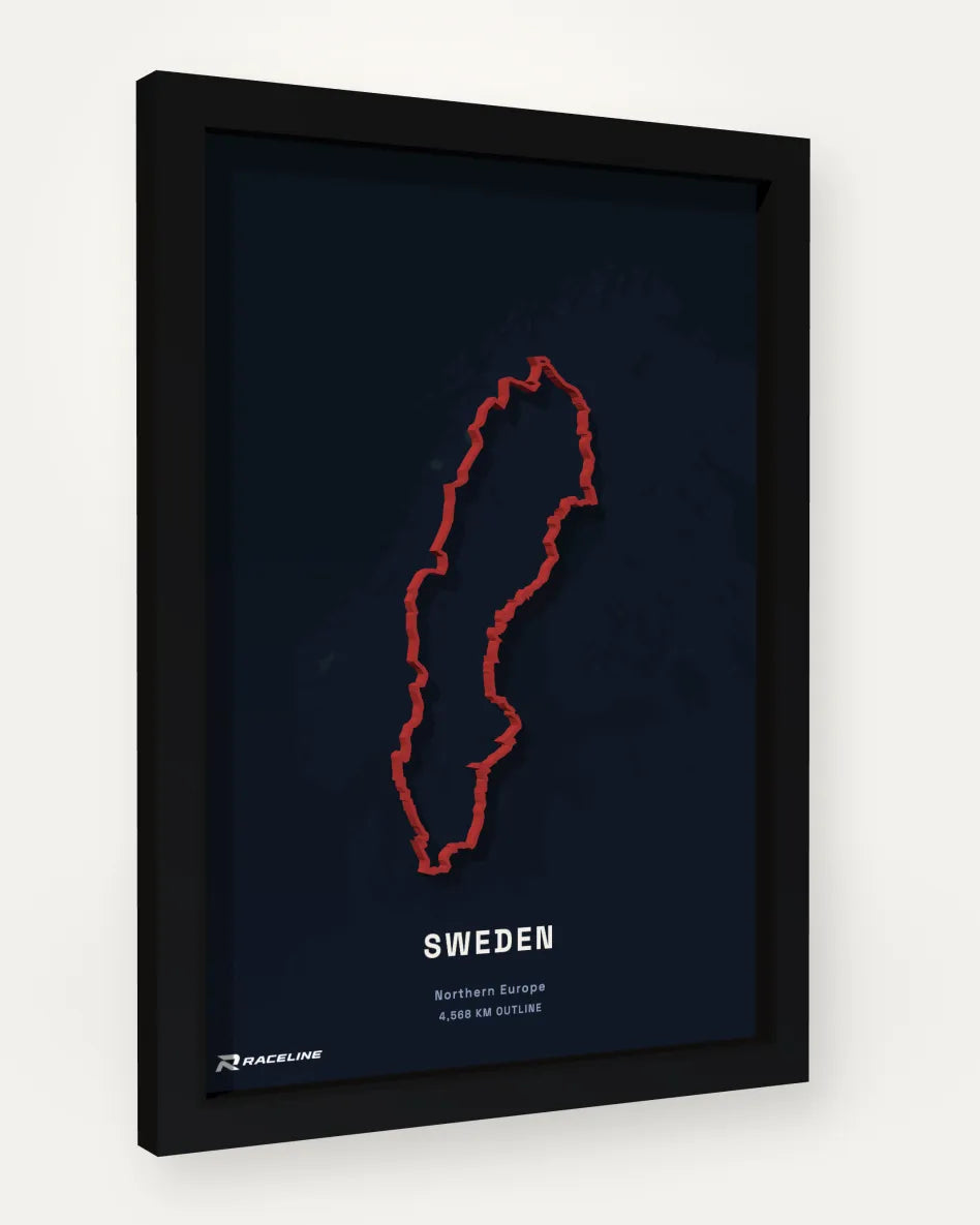 Sweden poster with map background
