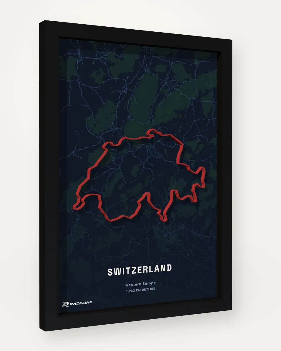 Switzerland poster with map background