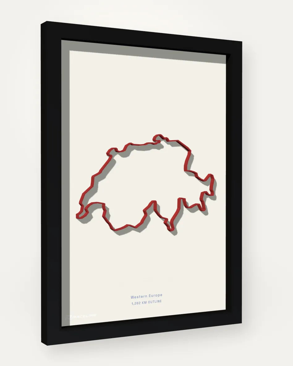 Switzerland poster with solid background