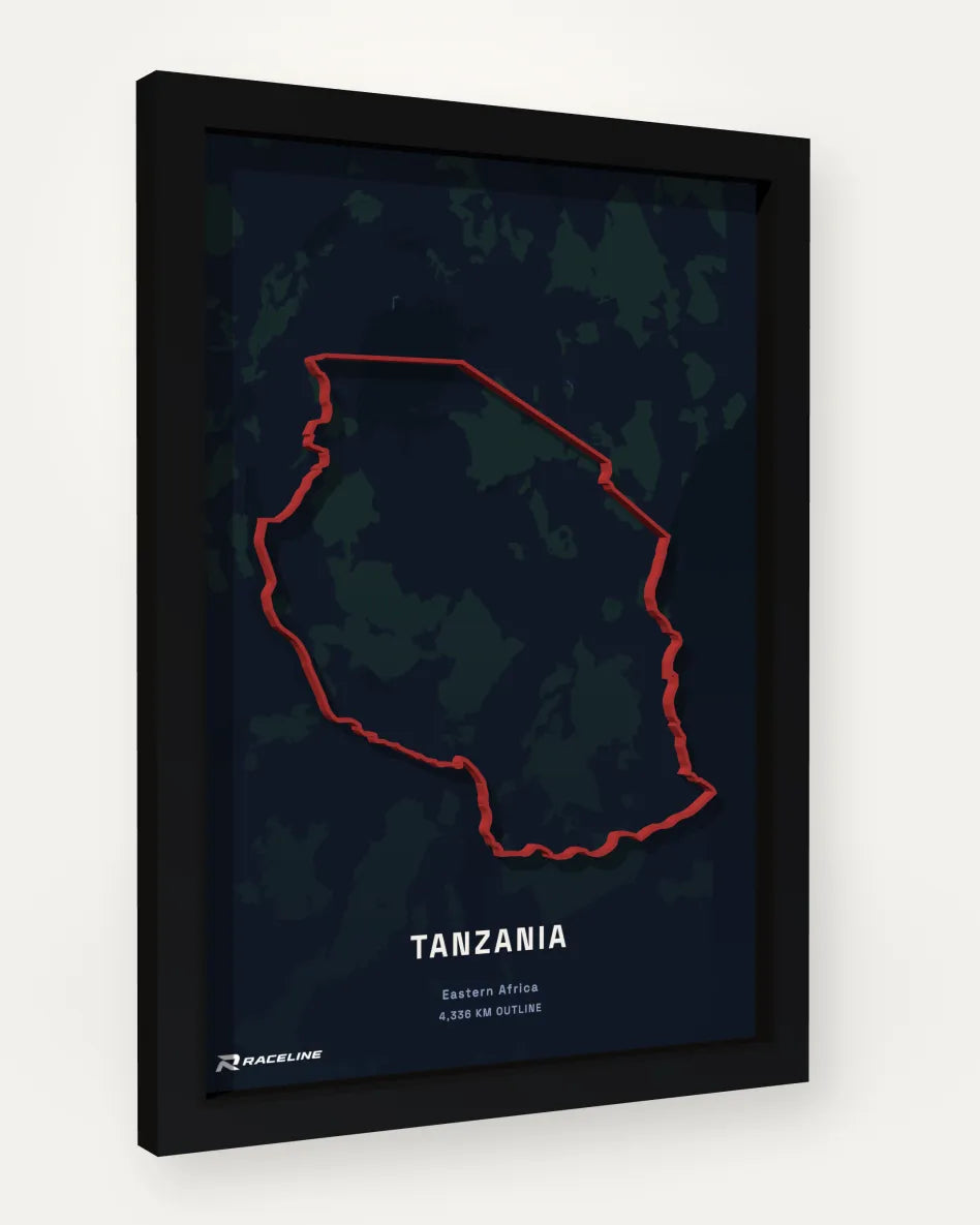 Tanzania poster with map background