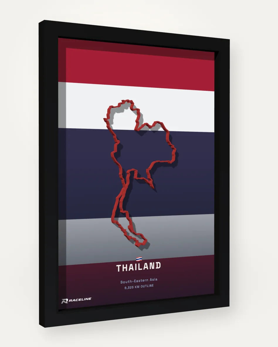 Thailand poster with flag background
