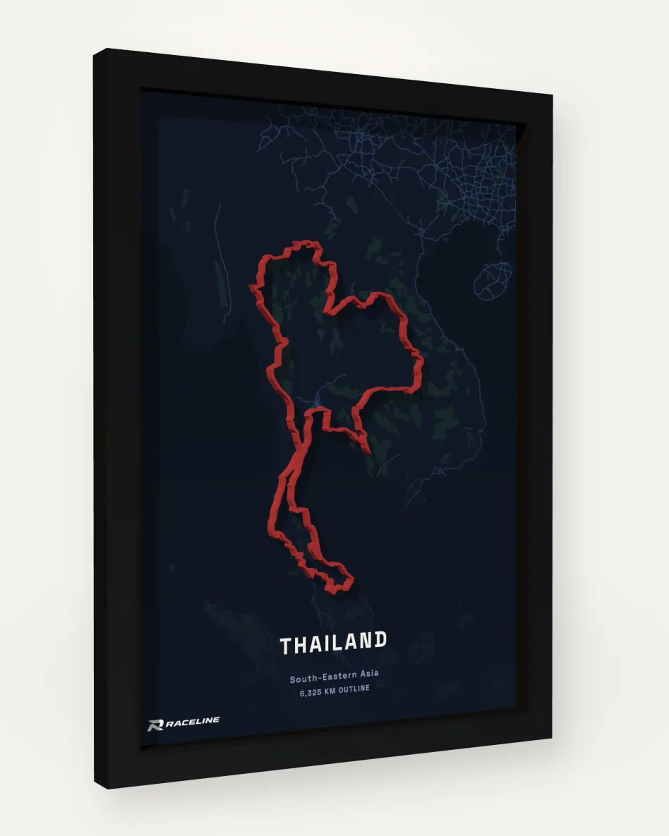 Thailand poster with map background