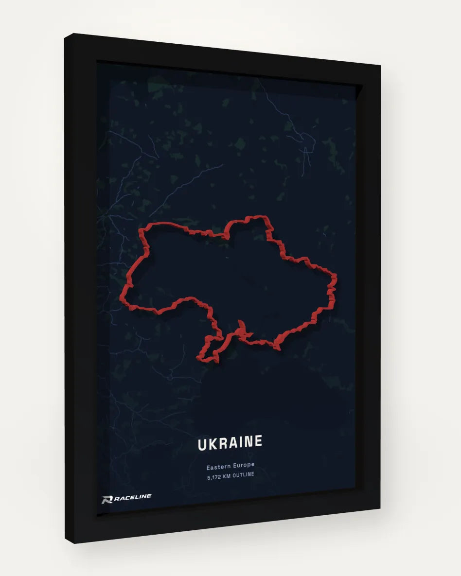 Ukraine poster with map background