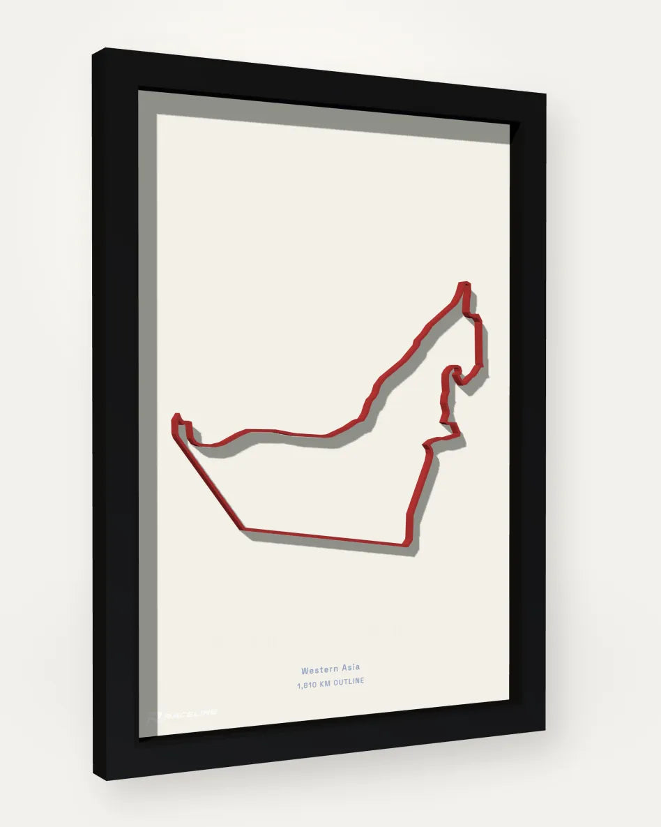 United Arab Emirates poster with solid background