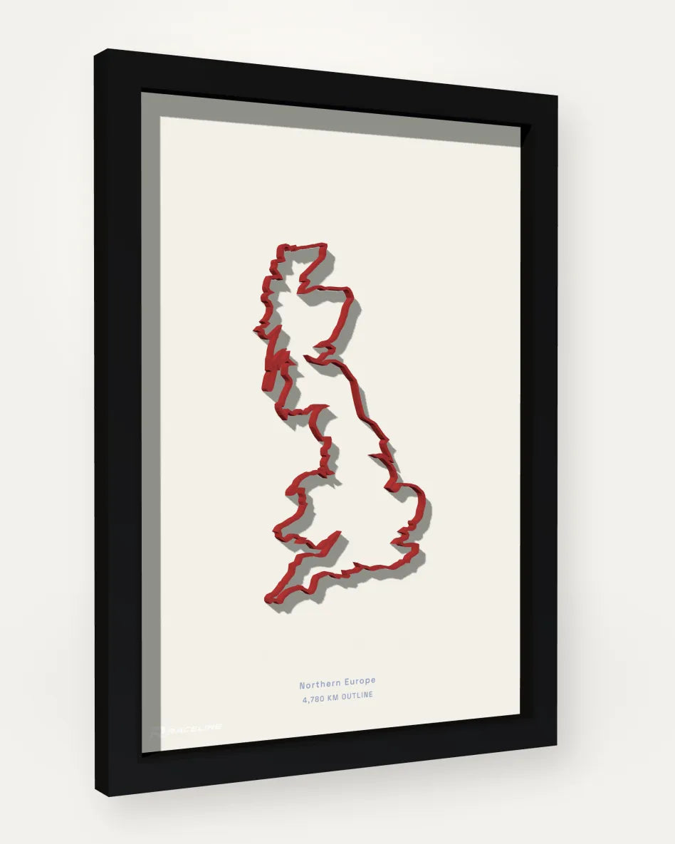 United Kingdom poster with solid background