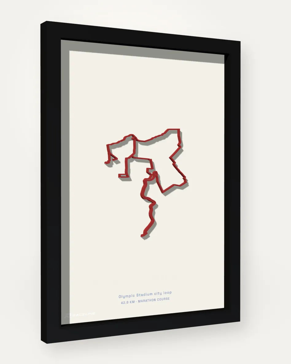 Amsterdam Marathon poster with solid background