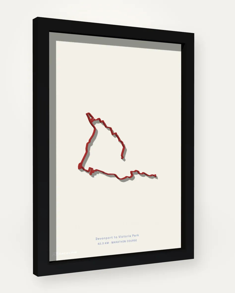 Auckland Marathon poster with solid background