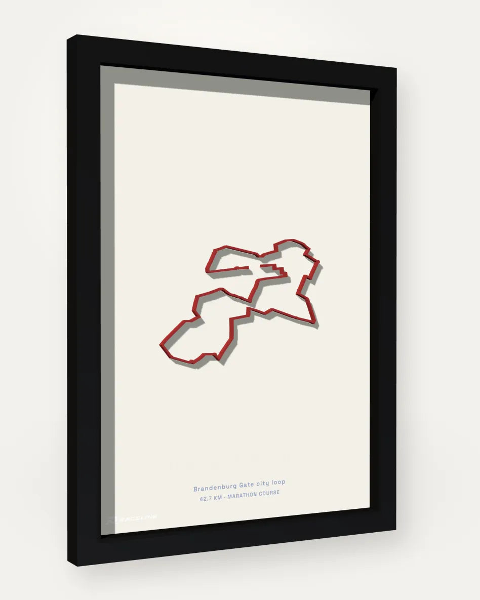 Berlin Marathon poster with solid background