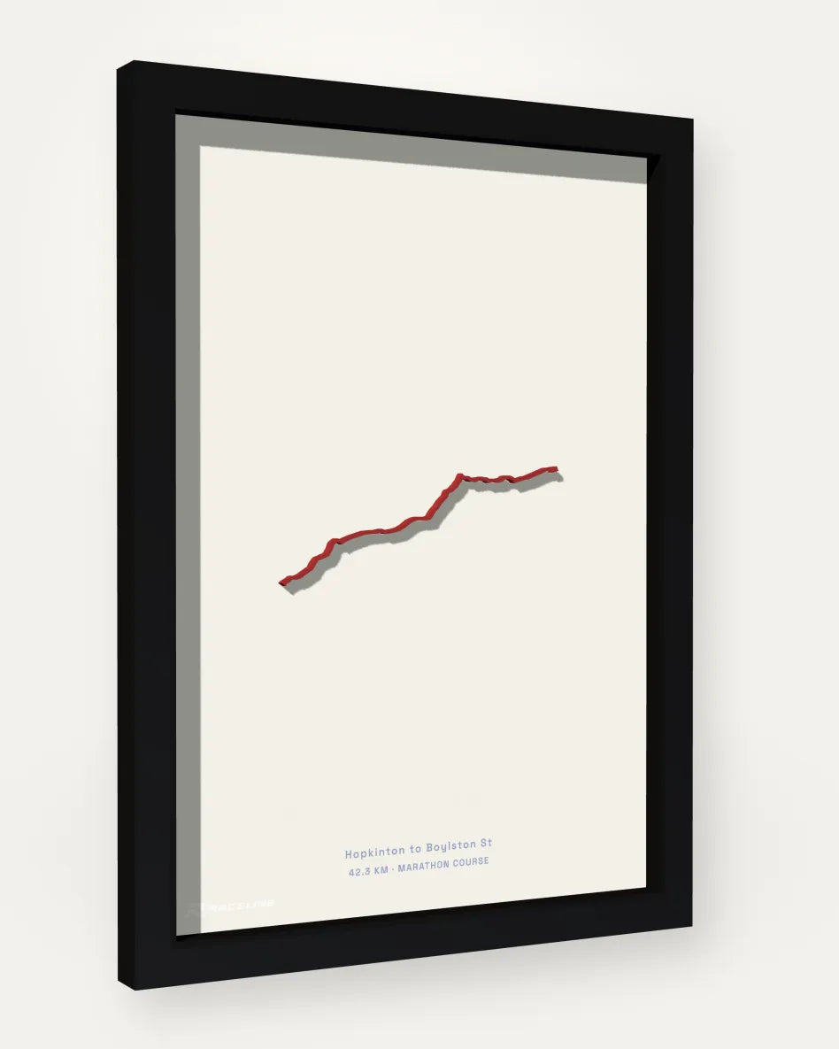 Boston Marathon poster with solid background