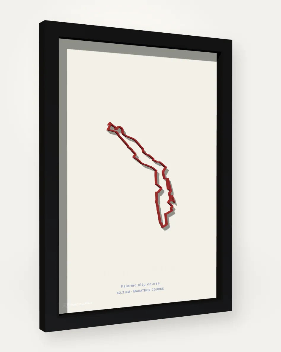 Buenos Aires Marathon poster with solid background