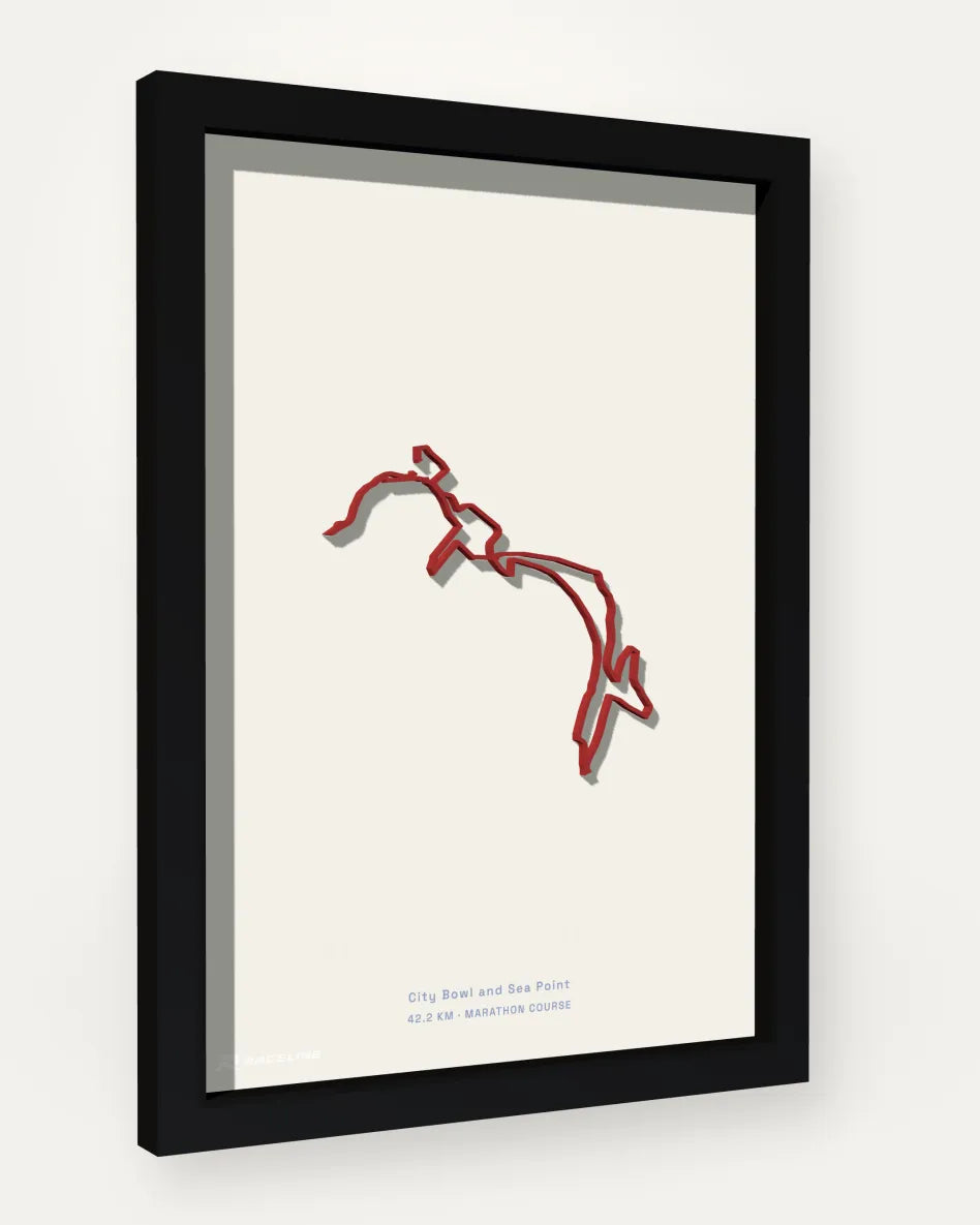 Cape Town Marathon poster with solid background