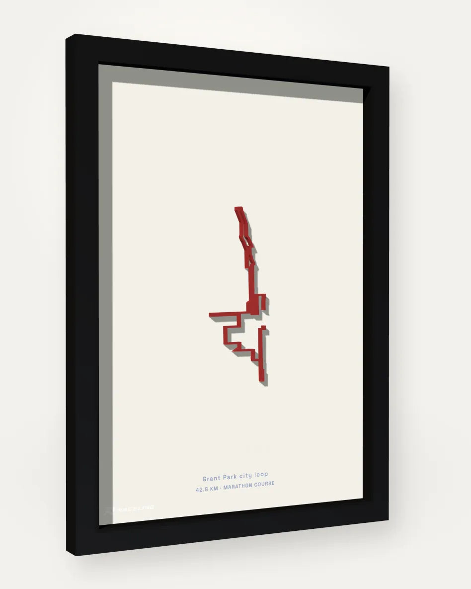 Chicago Marathon poster with solid background