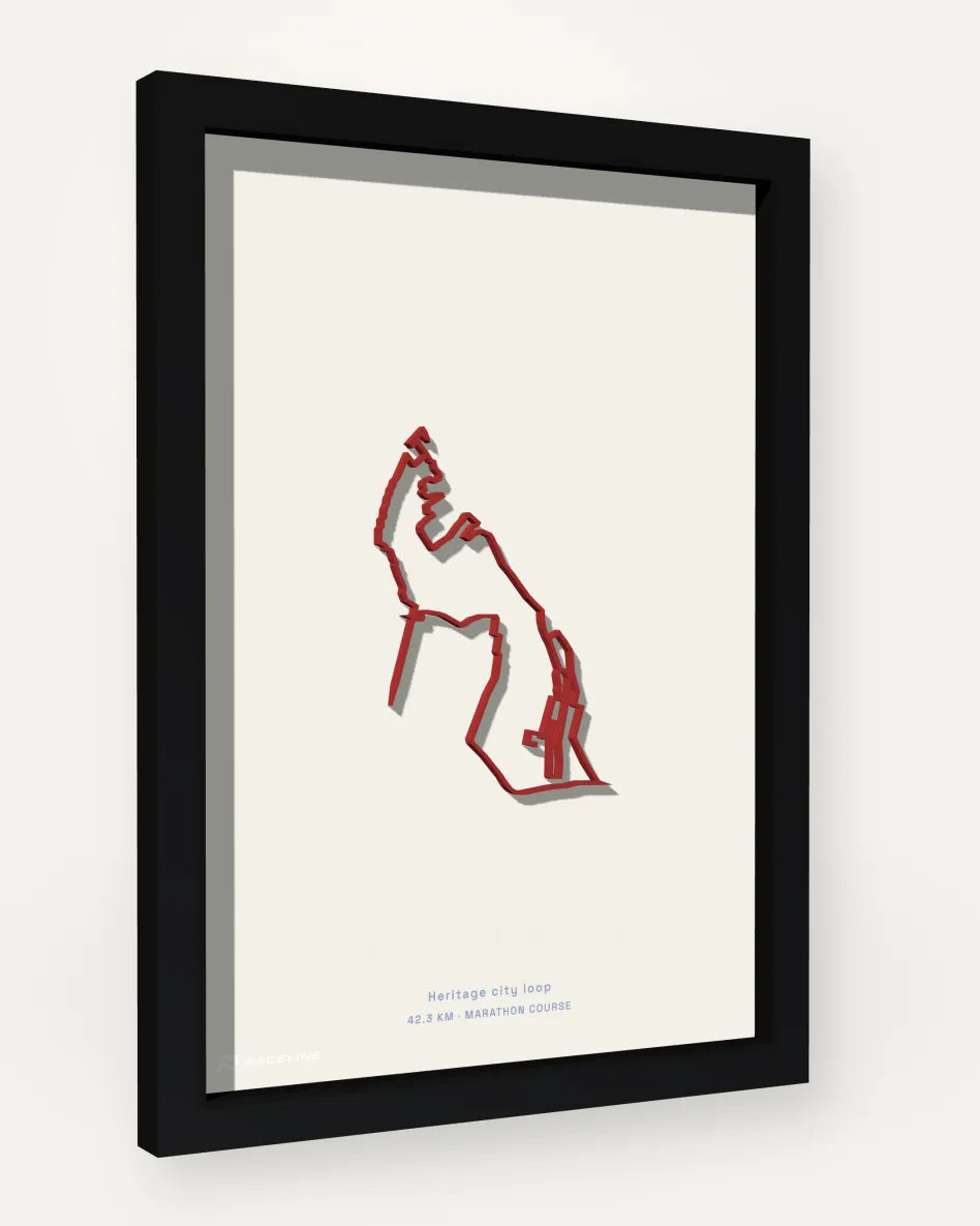 Hanoi Marathon poster with solid background