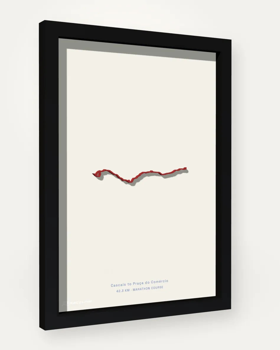 Lisbon Marathon poster with solid background
