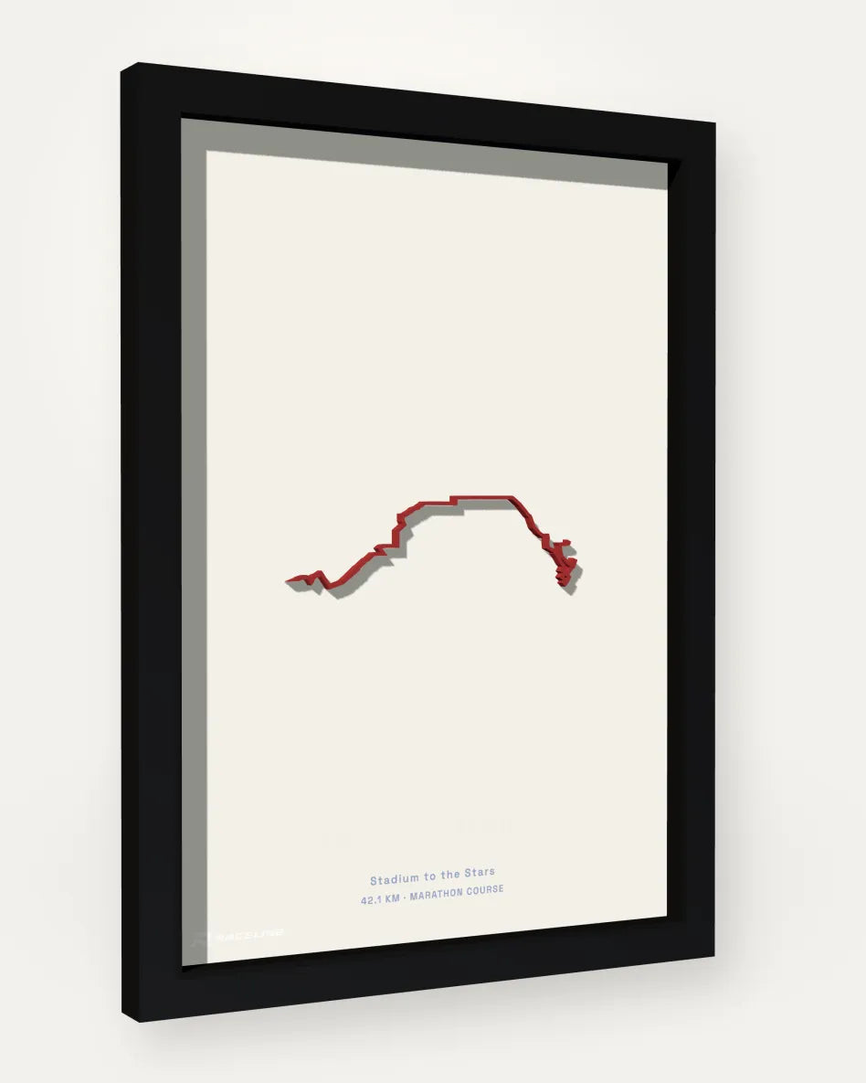 Los Angeles Marathon poster with solid background