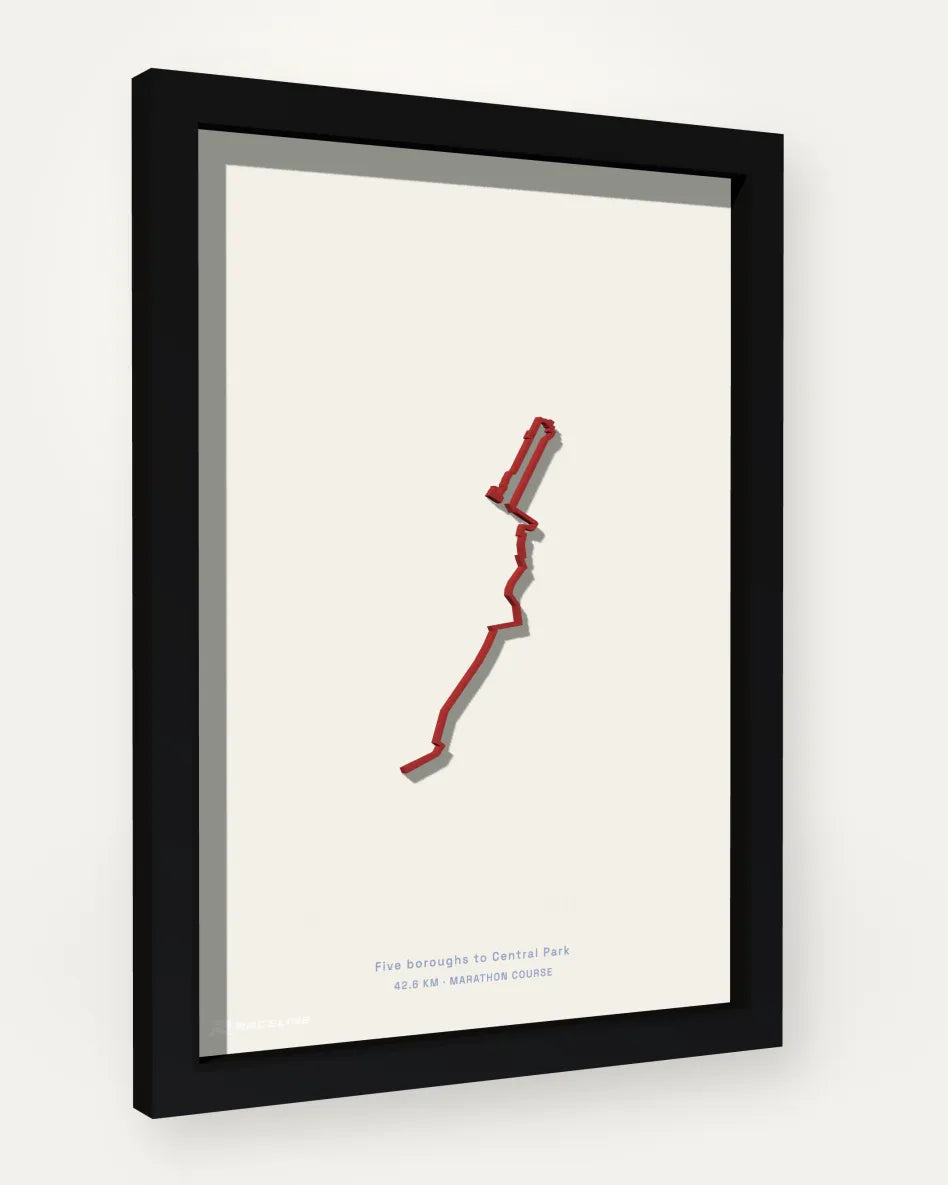 New York City Marathon poster with solid background