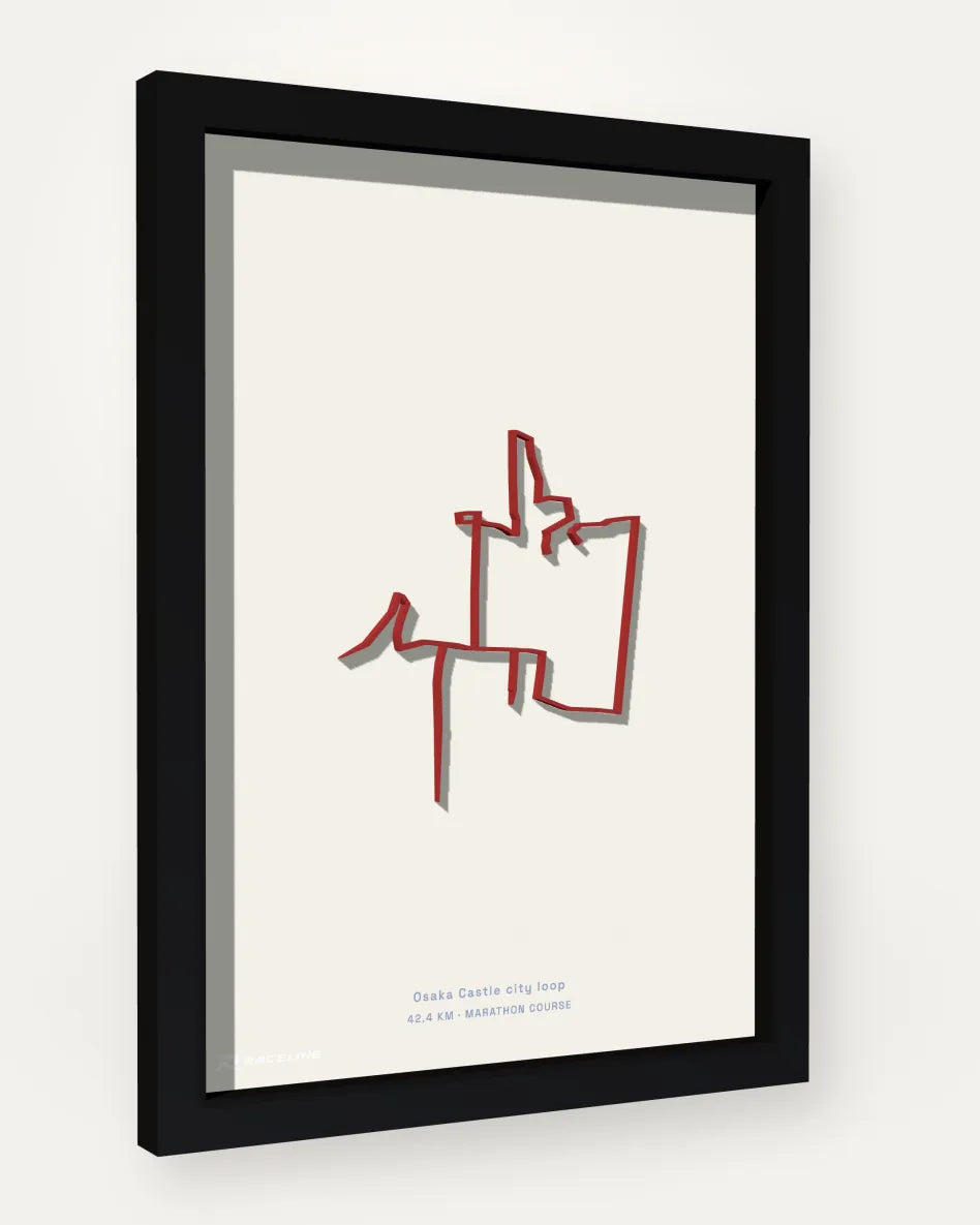 Osaka Marathon poster with solid background