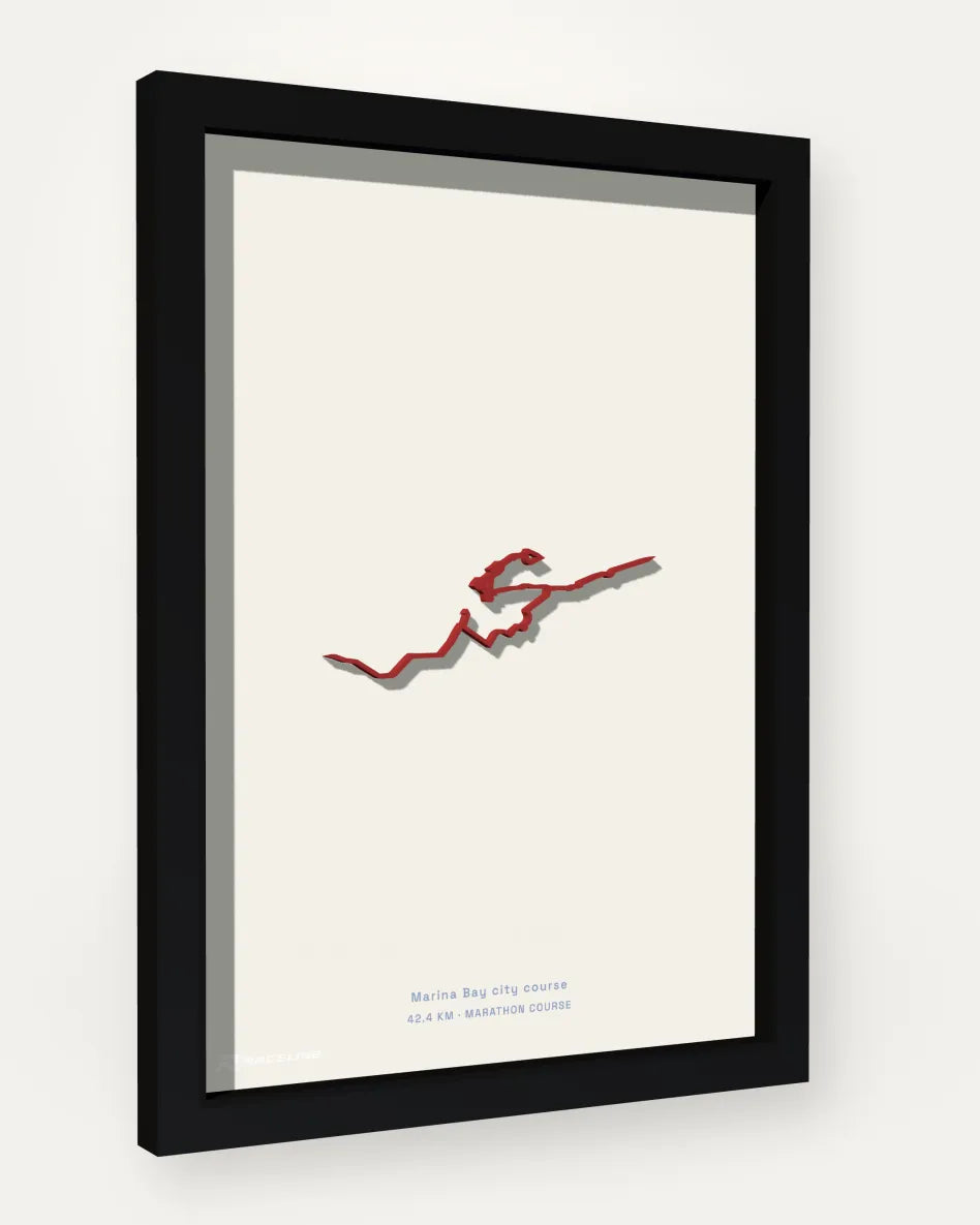 Singapore Marathon poster with solid background