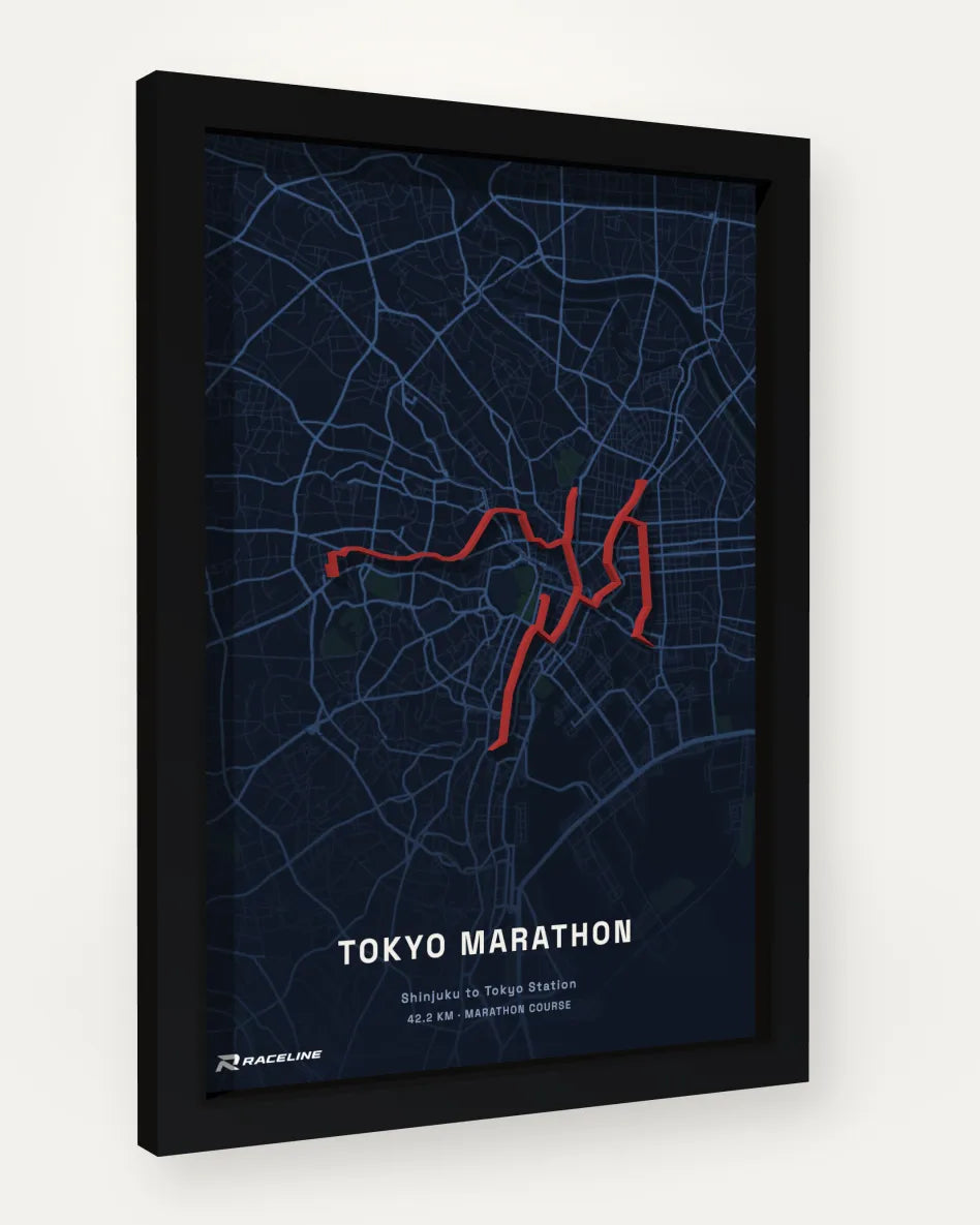 Tokyo Marathon poster with map background