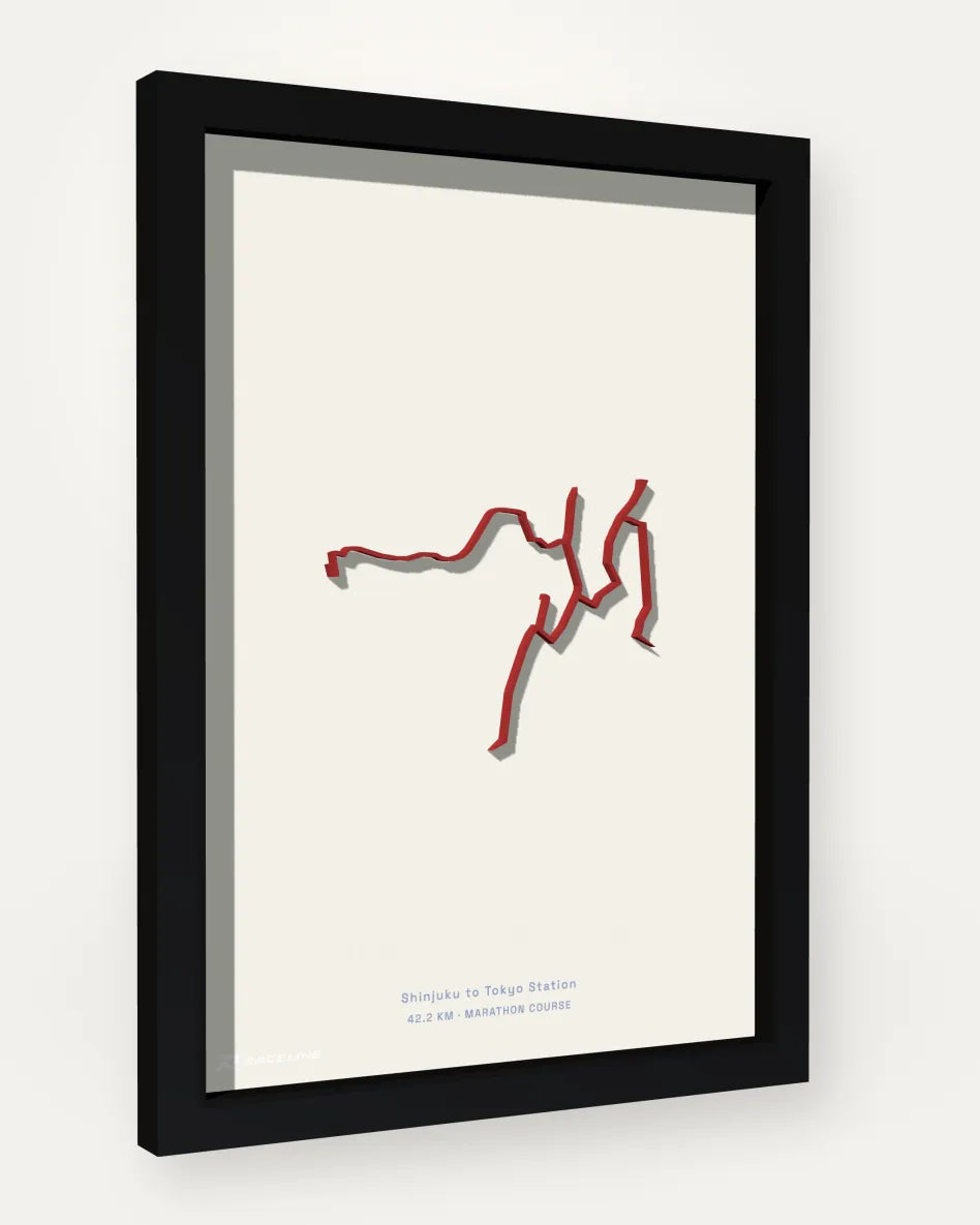 Tokyo Marathon poster with solid background