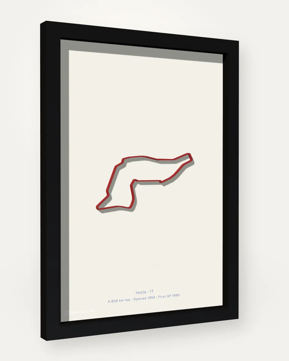 Autodromo Enzo e Dino Ferrari poster with solid background