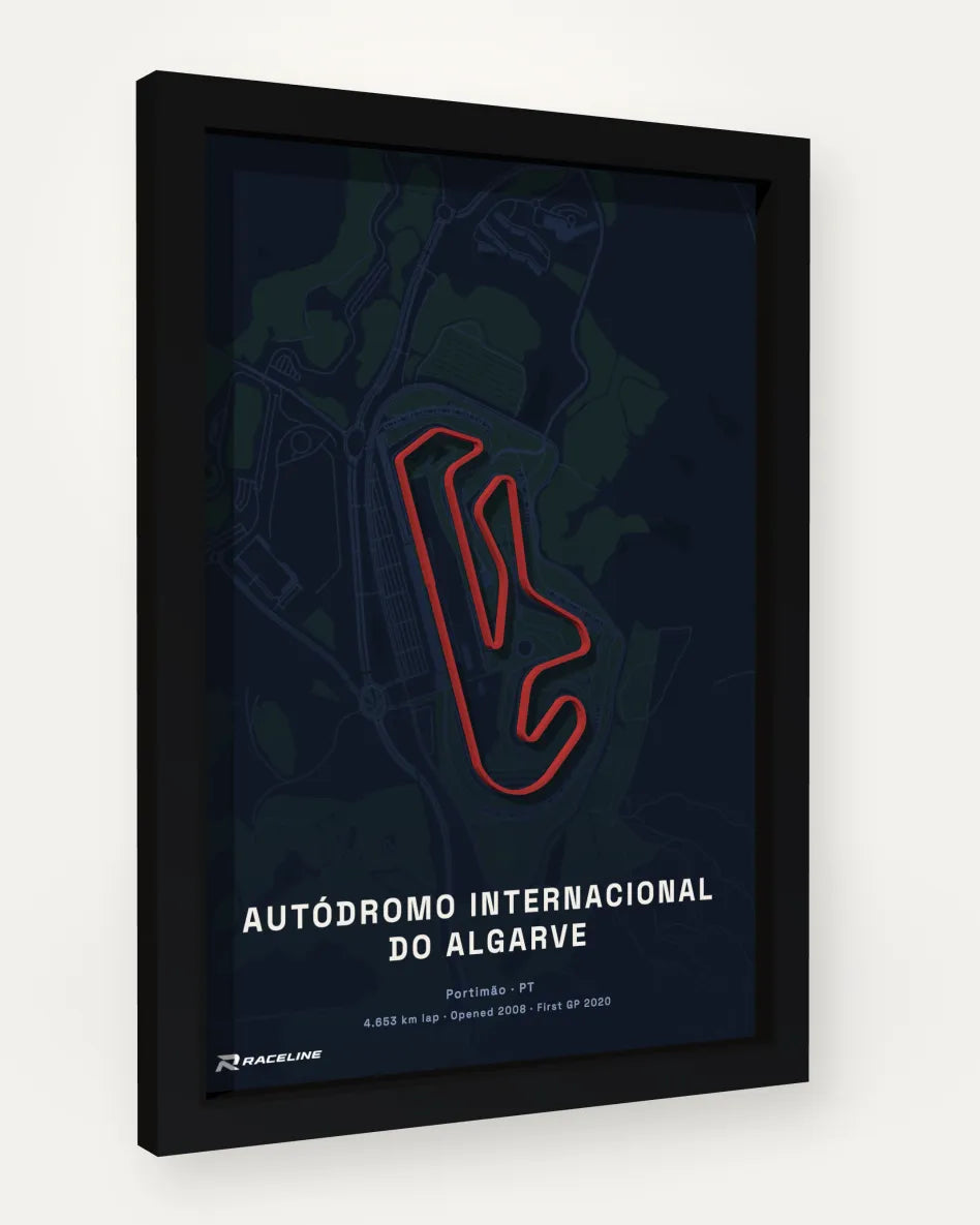 Autódromo Internacional do Algarve poster with map background