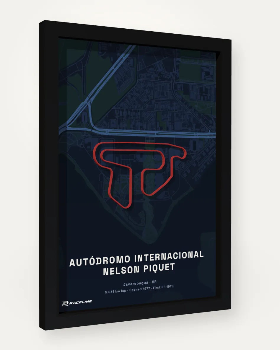 Autódromo Internacional Nelson Piquet poster with map background
