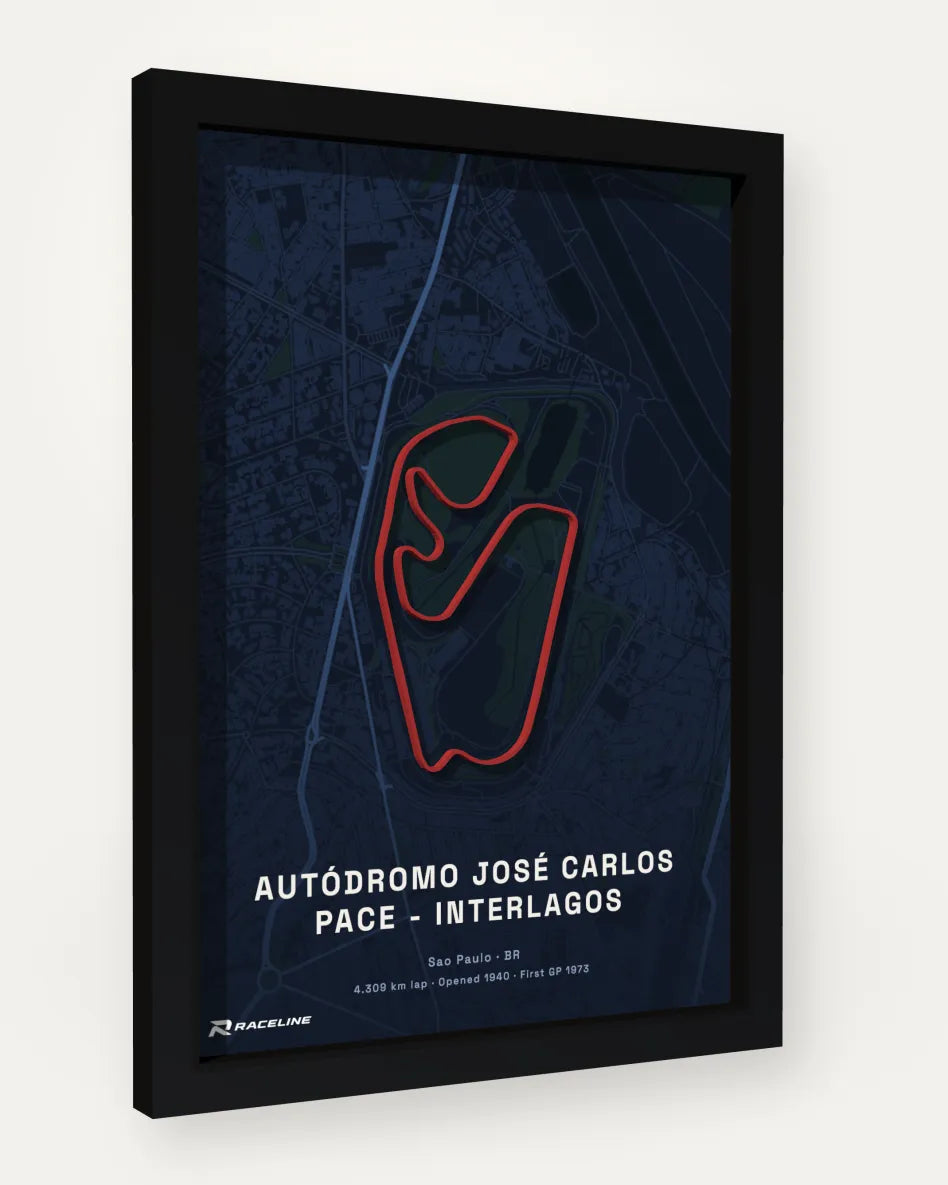 Autódromo José Carlos Pace - Interlagos poster with map background