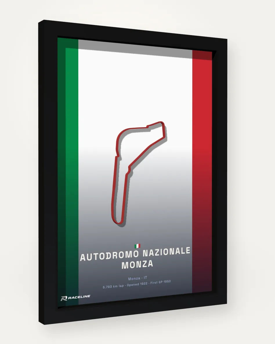 Autodromo Nazionale Monza poster with flag background