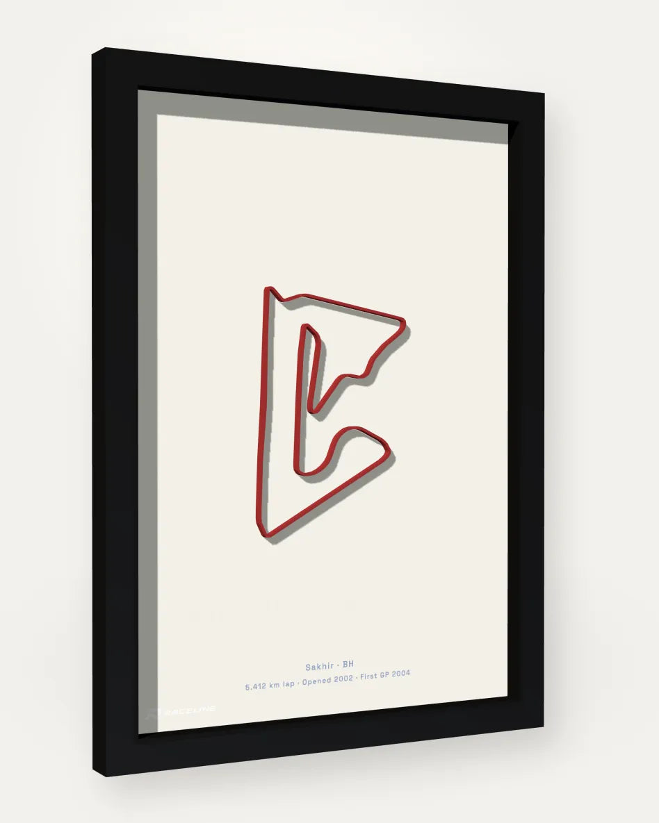 Bahrain International Circuit poster with solid background