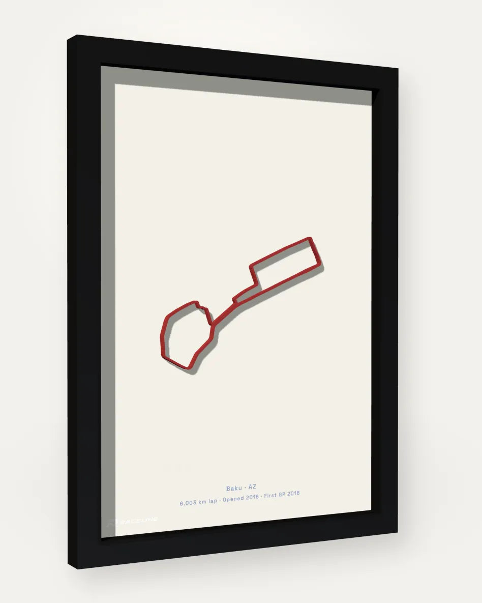 Baku City Circuit poster with solid background