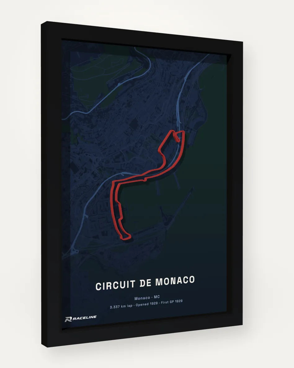Circuit de Monaco poster with map background