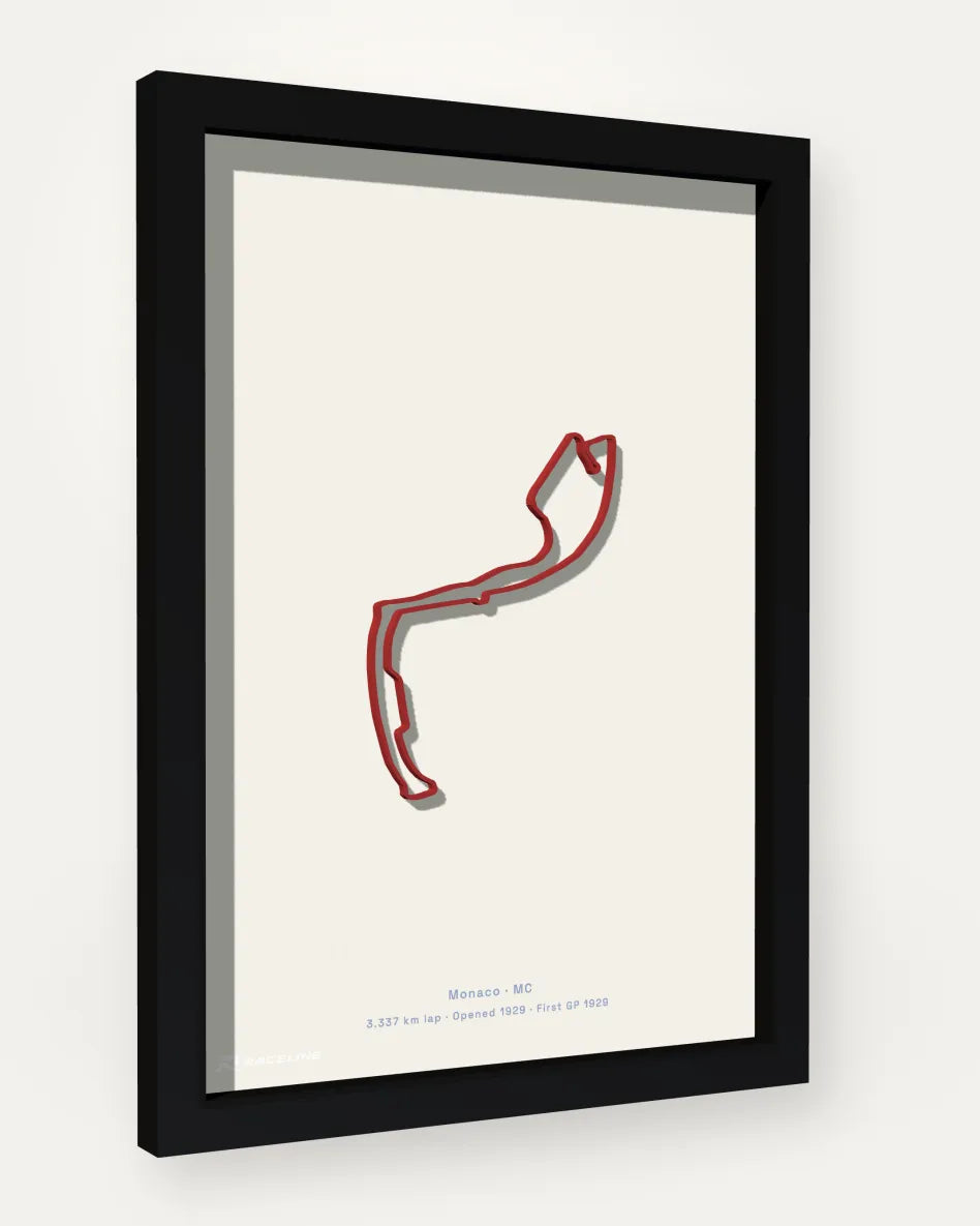 Circuit de Monaco poster with solid background