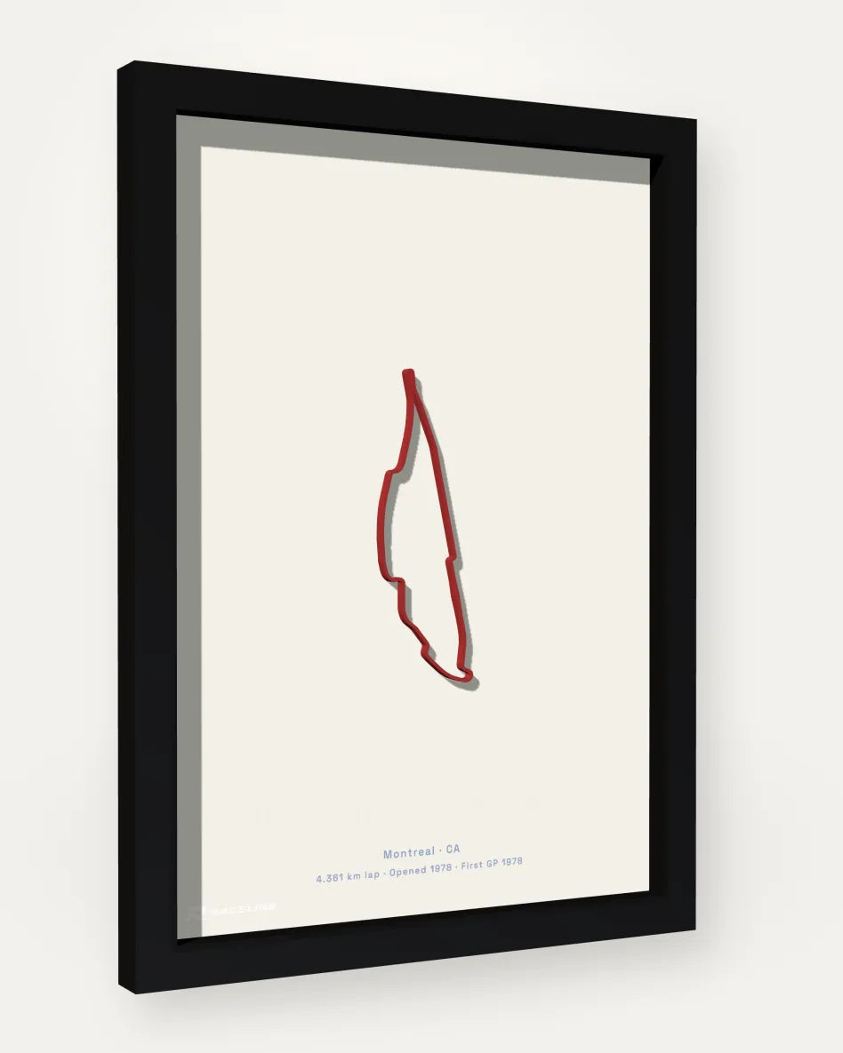 Circuit Gilles-Villeneuve poster with solid background