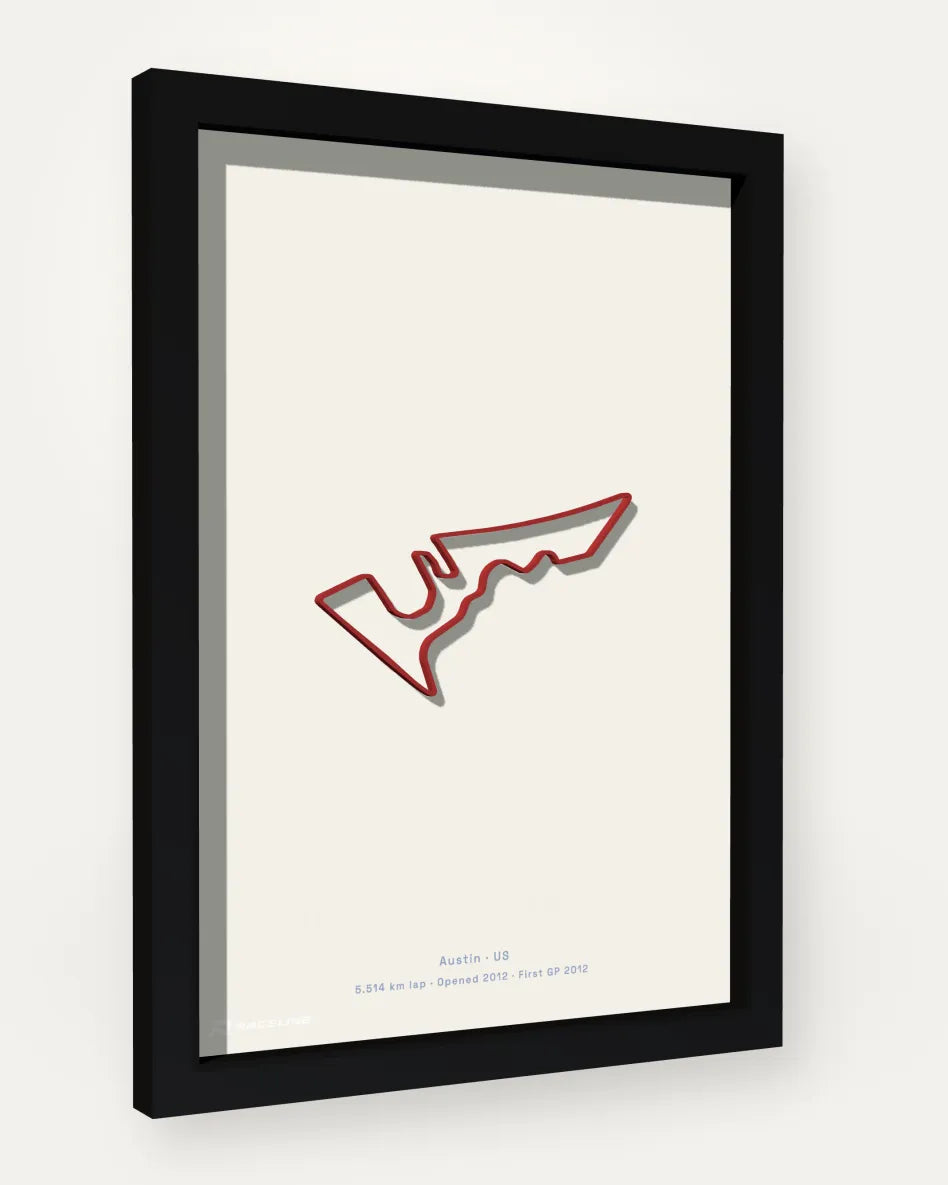 Circuit of the Americas poster with solid background