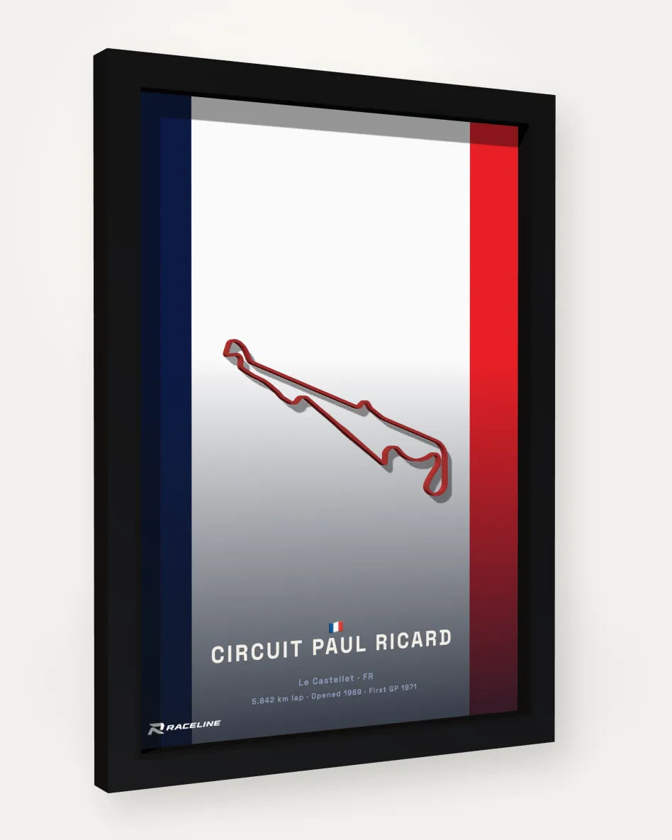 Circuit Paul Ricard poster with flag background