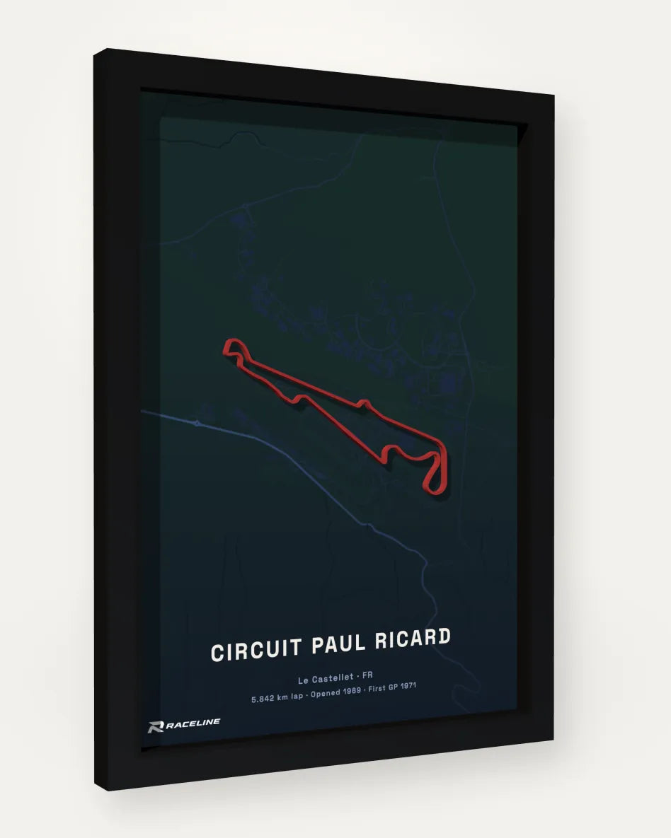 Circuit Paul Ricard poster with map background
