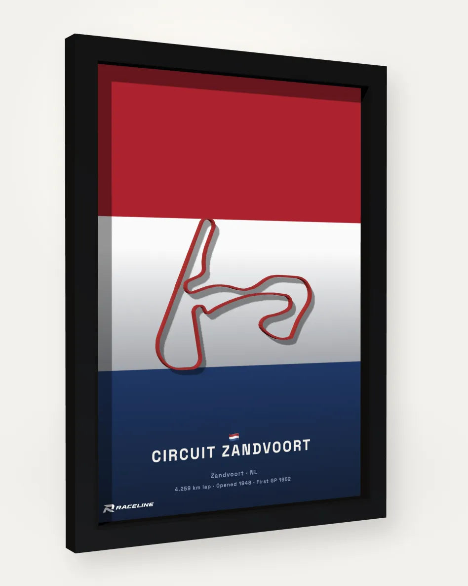 Circuit Zandvoort poster with flag background