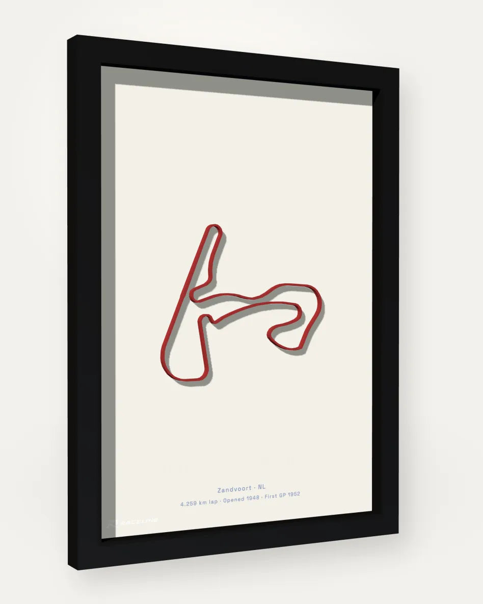 Circuit Zandvoort poster with solid background