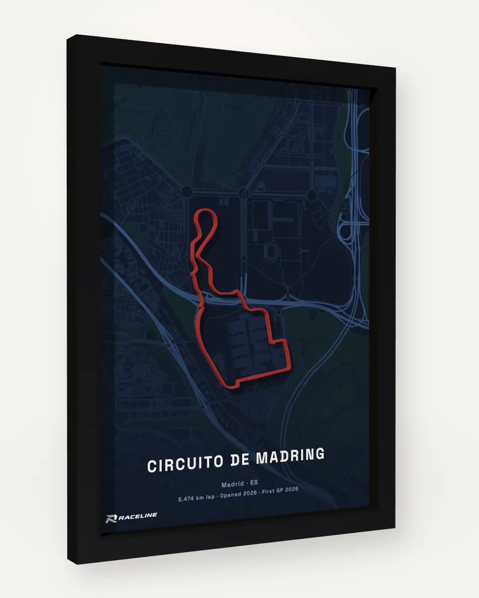 Circuito de Madring poster with map background