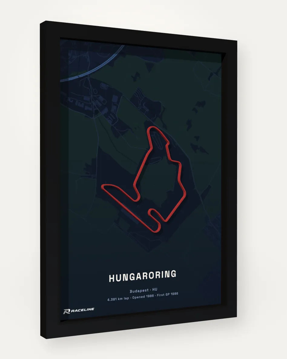 Hungaroring poster with map background