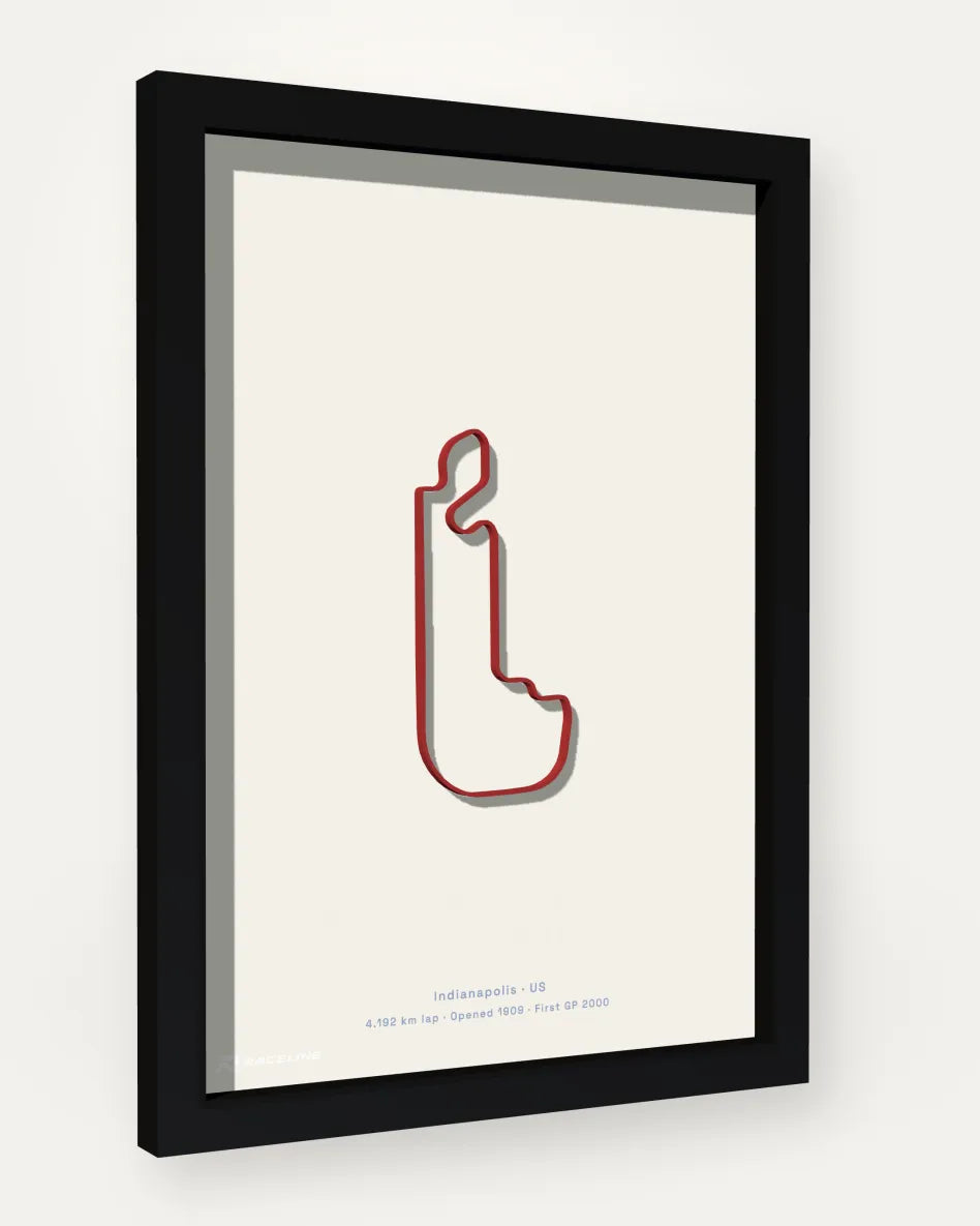 Indianapolis Motor Speedway poster with solid background