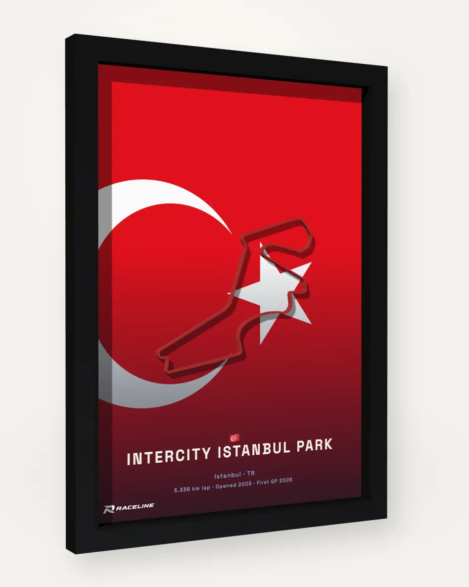 Intercity Istanbul Park poster with flag background