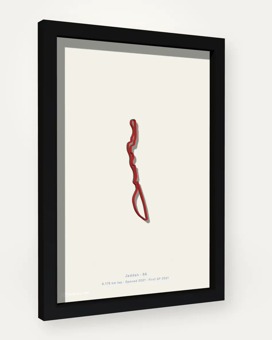 Jeddah Corniche Circuit poster with solid background