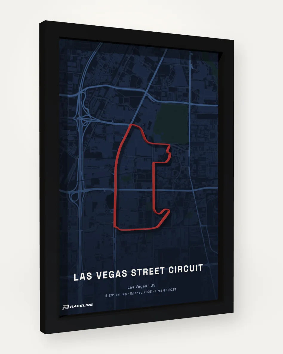 Las Vegas Street Circuit poster with map background