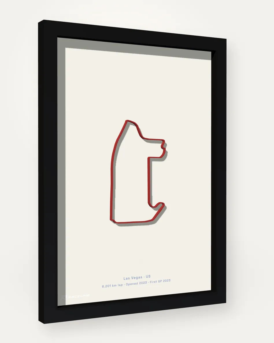 Las Vegas Street Circuit poster with solid background