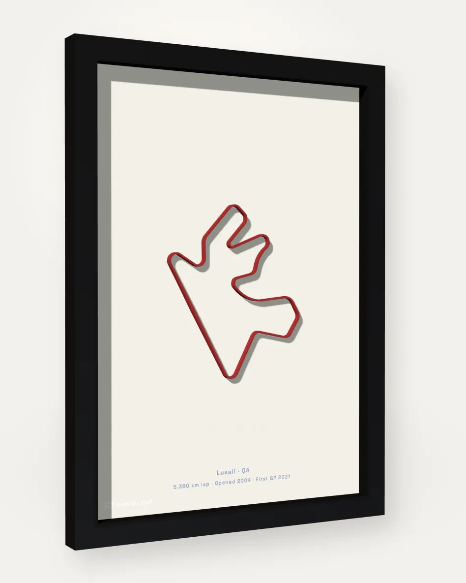 Losail International Circuit poster with solid background