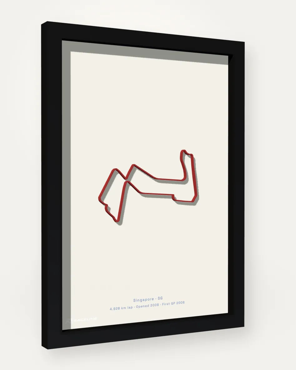 Marina Bay Street Circuit poster with solid background