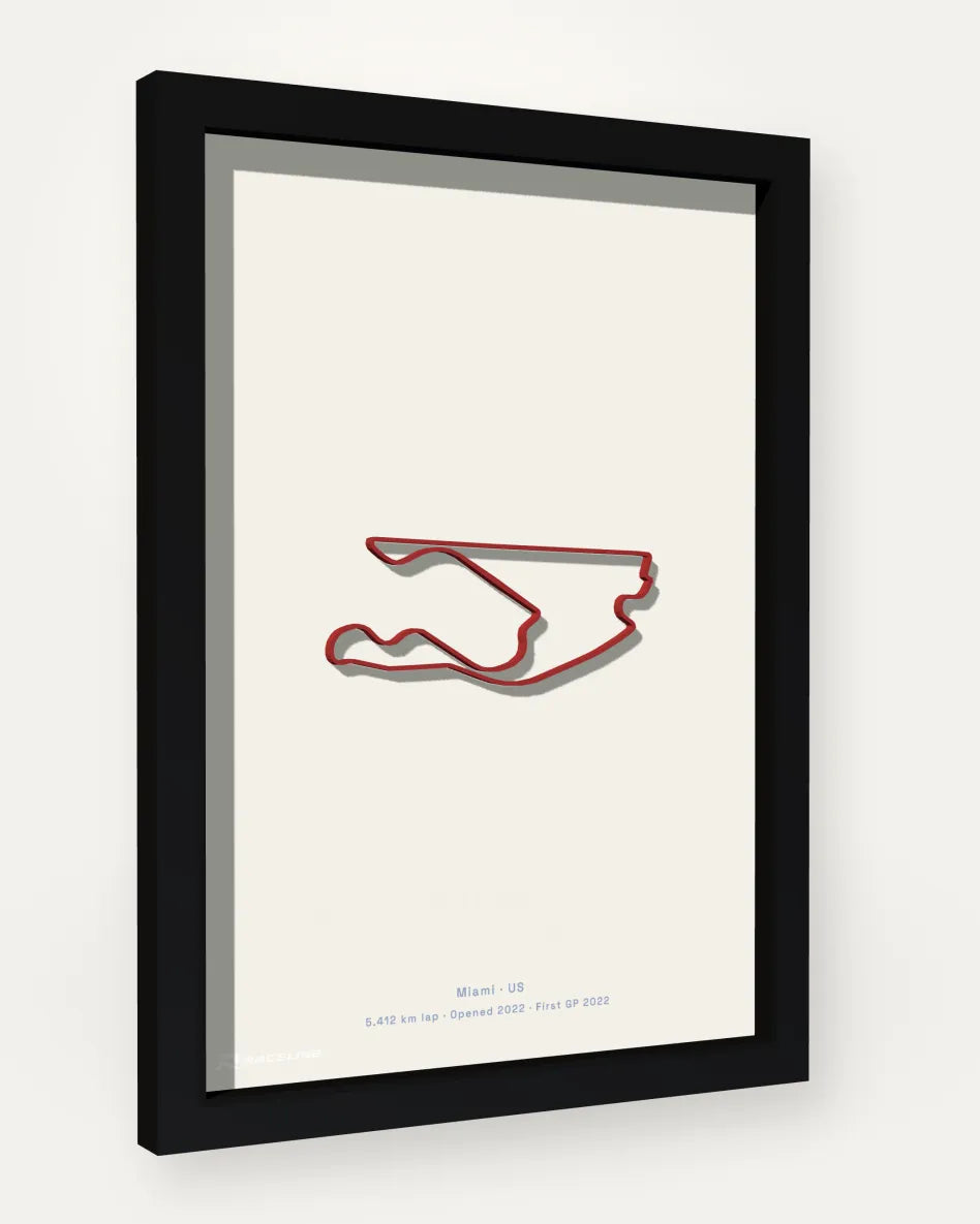 Miami International Autodrome poster with solid background