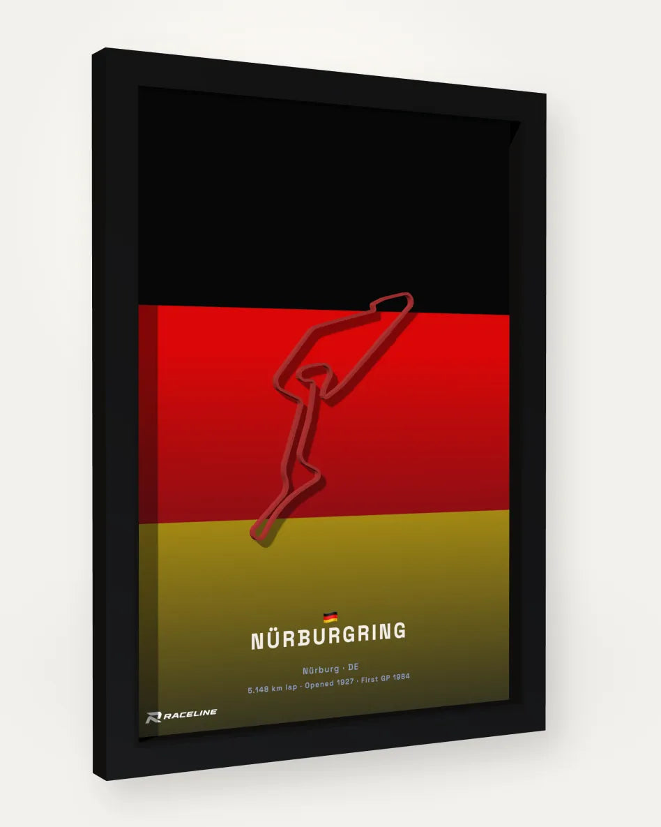 Nürburgring poster with flag background